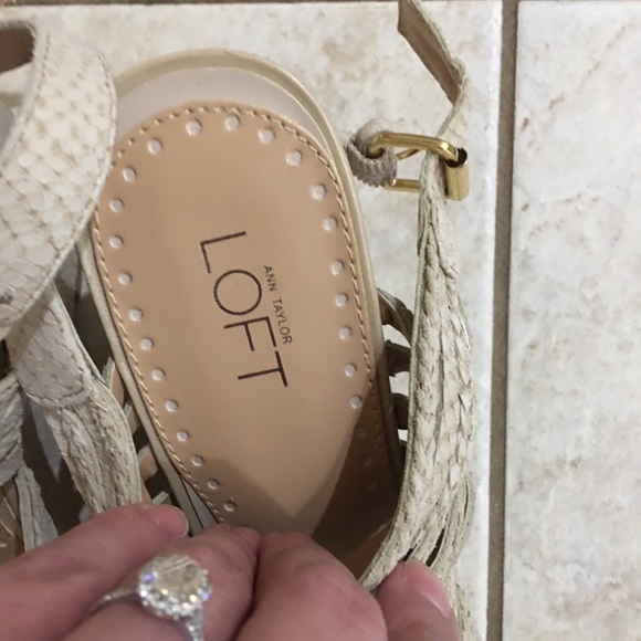 LOFT Strappy Leather Wedges - Picture 4 of 5